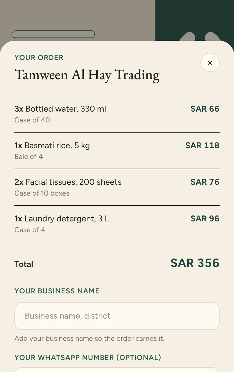 Tamween Al Hay Trading is a fictional grocery wholesaler.