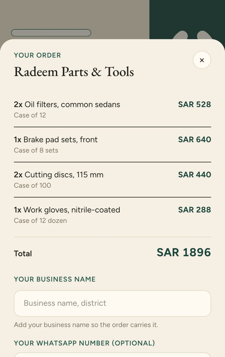 Radeem Parts & Tools is a fictional parts distributor.